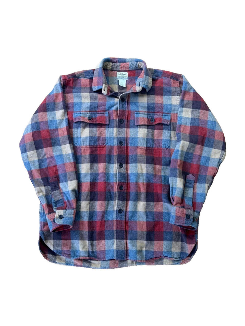 LL Bean Chamois Flannel Shirt Mens Medium M Traditional Fit